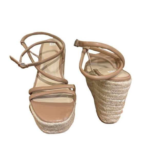 BP NWOB Cohan Espadrilles Wedges Platform Strappy Open Toe Brown Size 9.5 - Picture 4 of 6